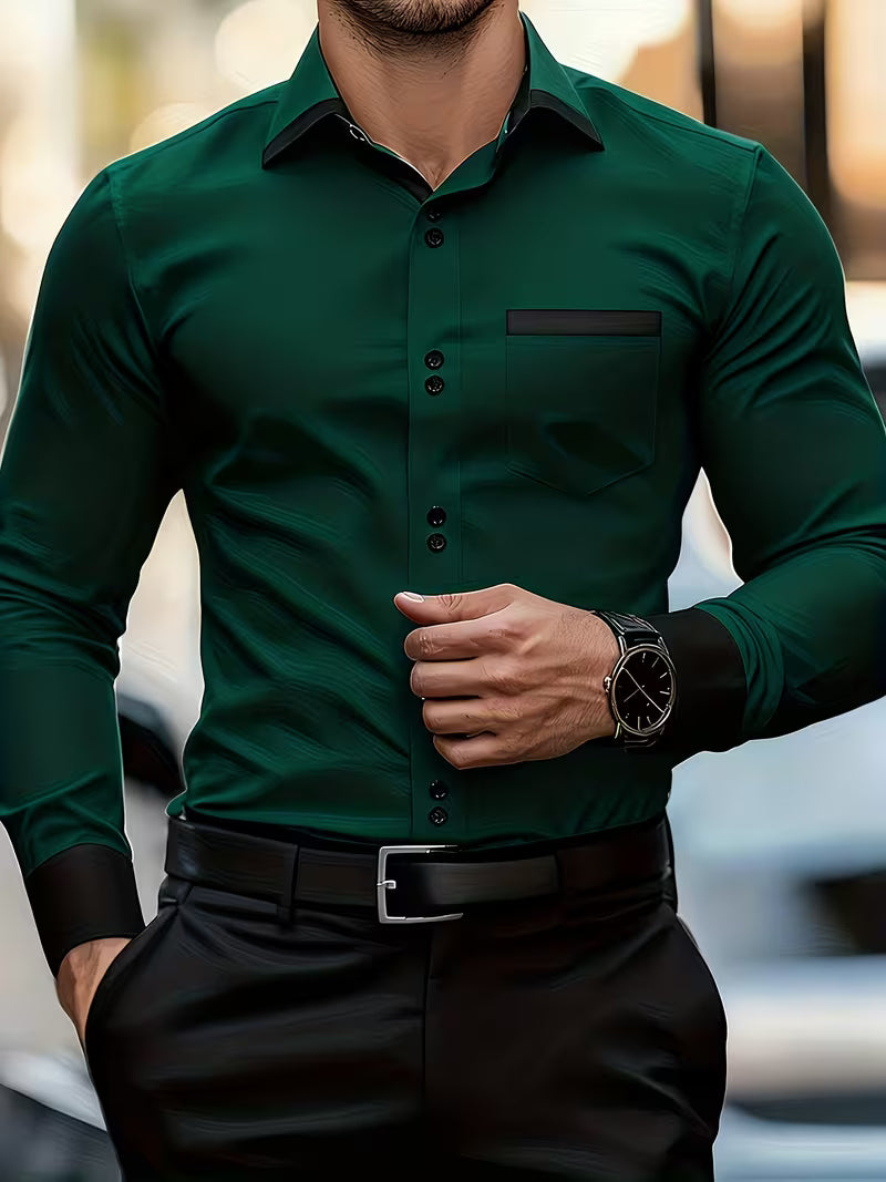Elegant Long Sleeve Shirt With Button