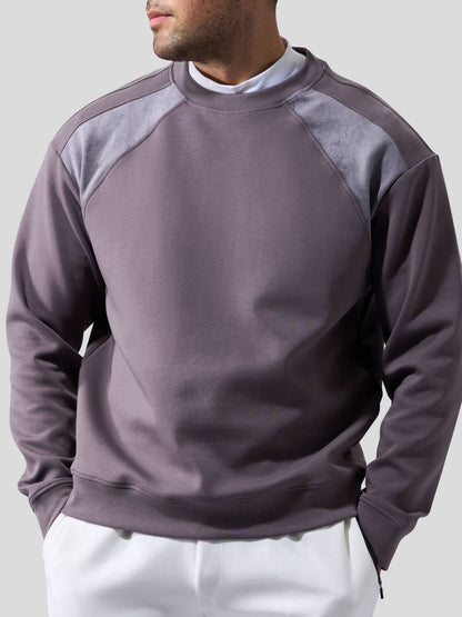 Cozyspacer Suedepatch Sweatshirt And Zip Ankle Jogger Set