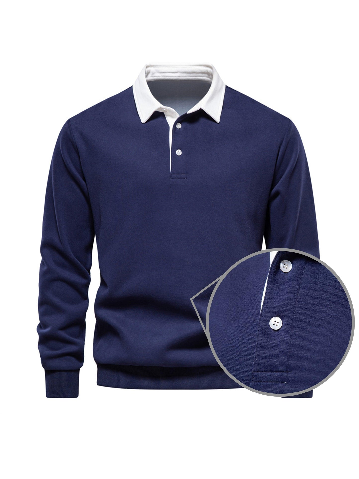 Men's Golf Button Up Collared Sweatshirt
