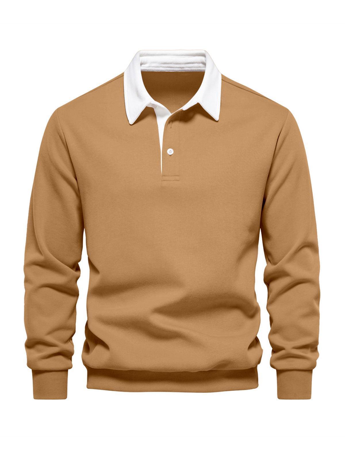 Men's Golf Button Up Collared Sweatshirt