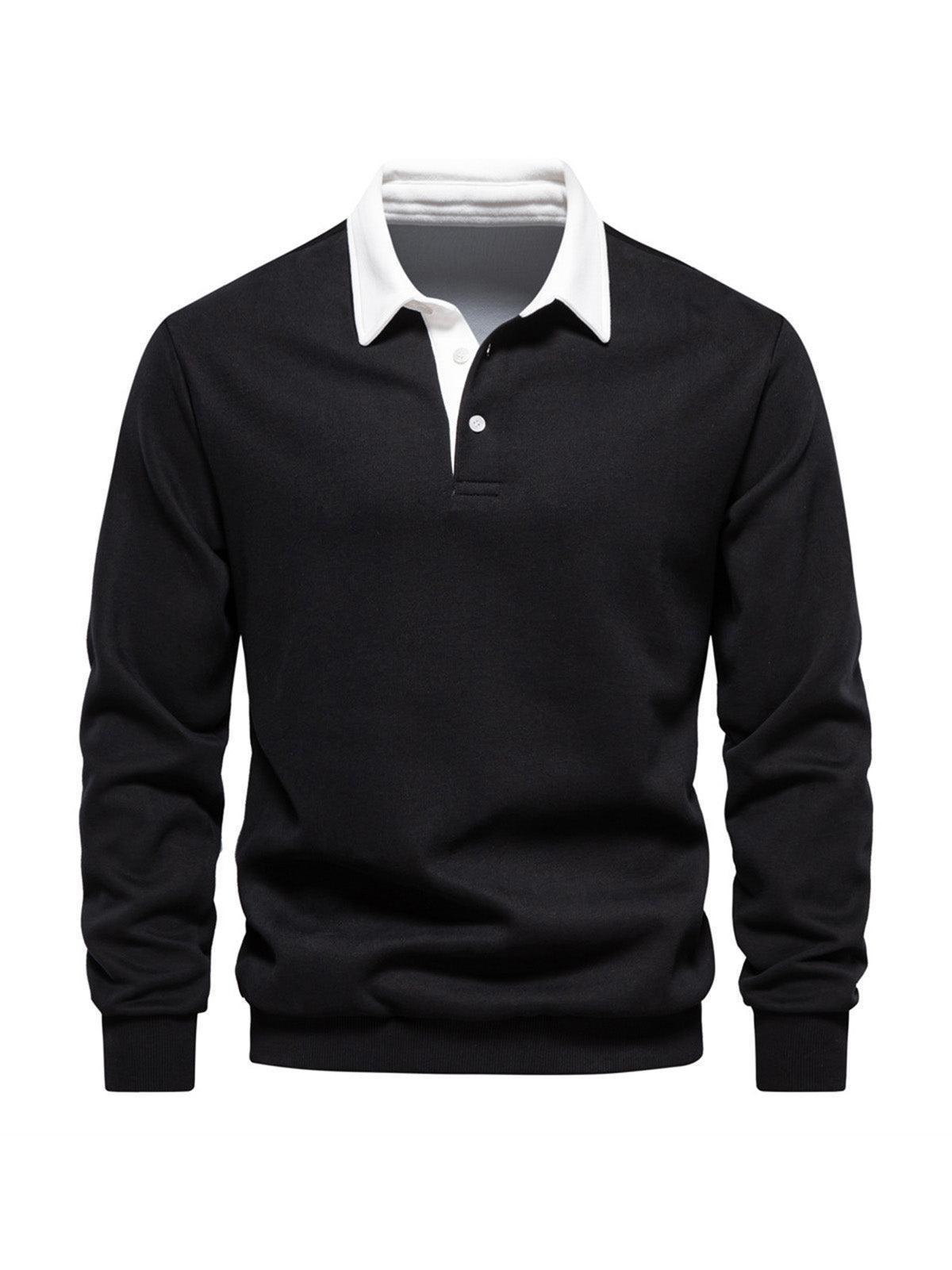 Men's Golf Button Up Collared Sweatshirt