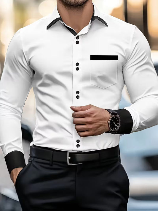 Elegant Long Sleeve Shirt With Button