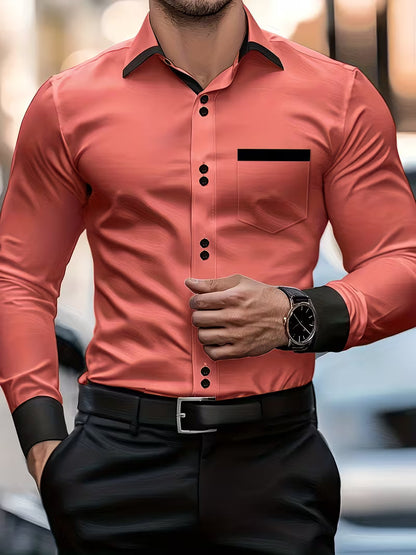 Elegant Long Sleeve Shirt With Button