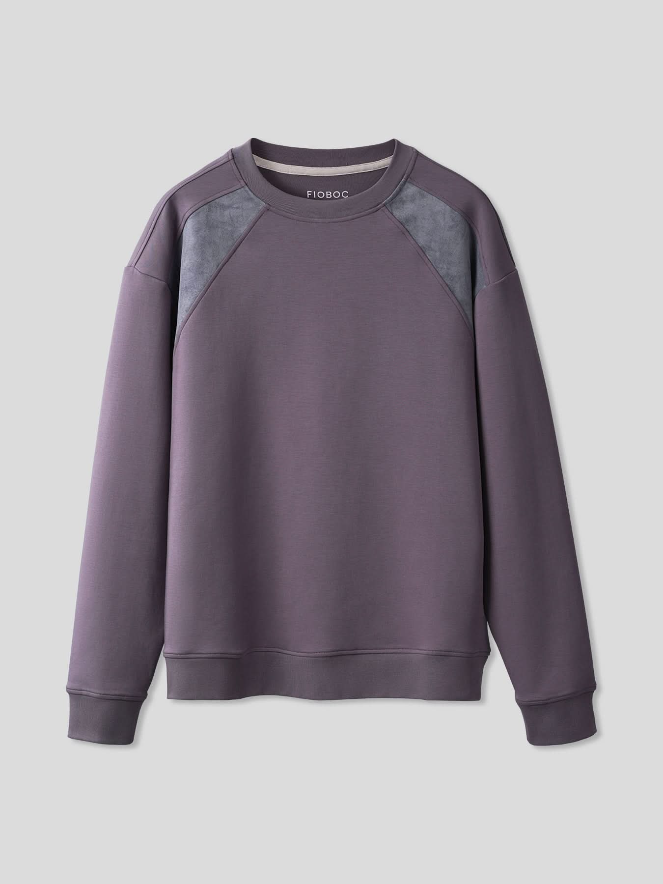Cozyspacer Suedepatch Sweatshirt And Zip Ankle Jogger Set