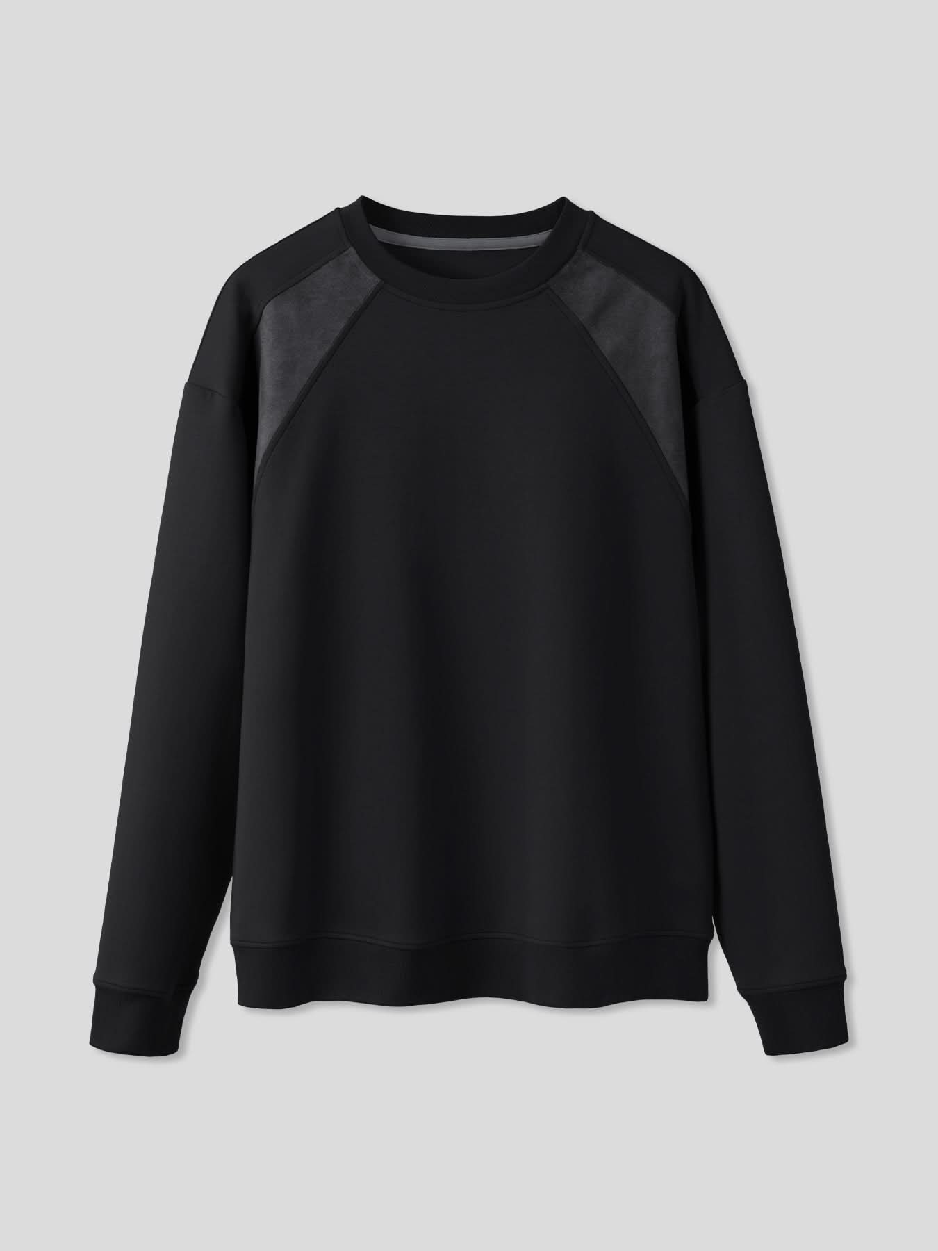 Cozyspacer Suedepatch Sweatshirt And Zip Ankle Jogger Set
