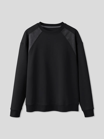 Cozyspacer Suedepatch Sweatshirt And Zip Ankle Jogger Set