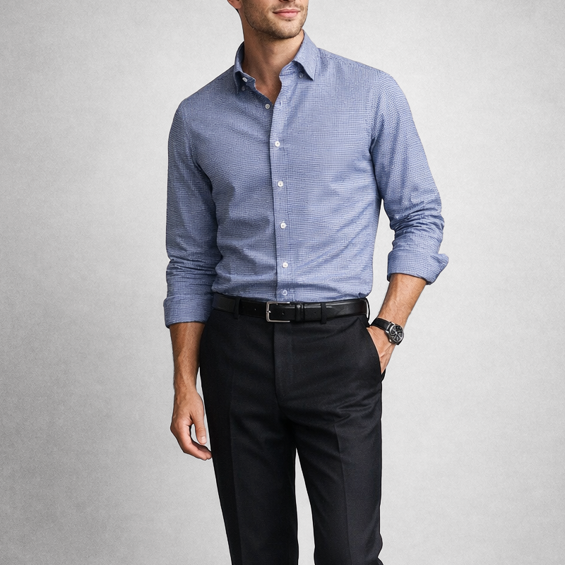 Monarch Houndstooth Cotton Shirt
