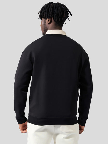 Cozyspacer Suedepatch Sweatshirt And Zip Ankle Jogger Set
