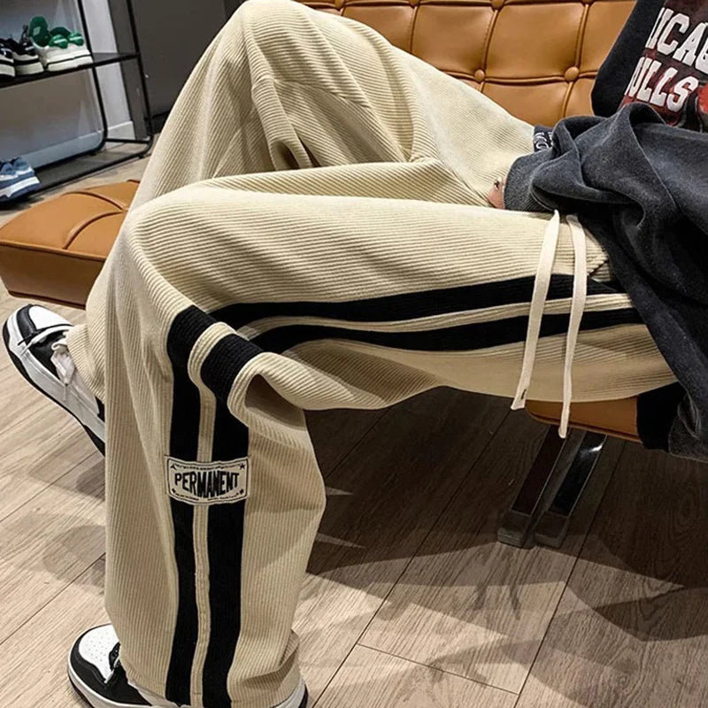 Wide-Leg Corduroy Pants