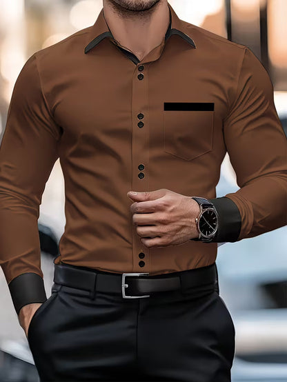 Elegant Long Sleeve Shirt With Button