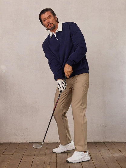 Men's Golf Button Up Collared Sweatshirt