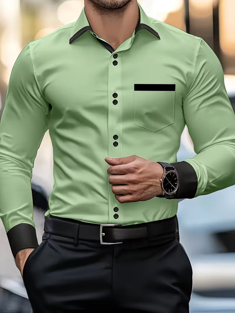 Elegant Long Sleeve Shirt With Button