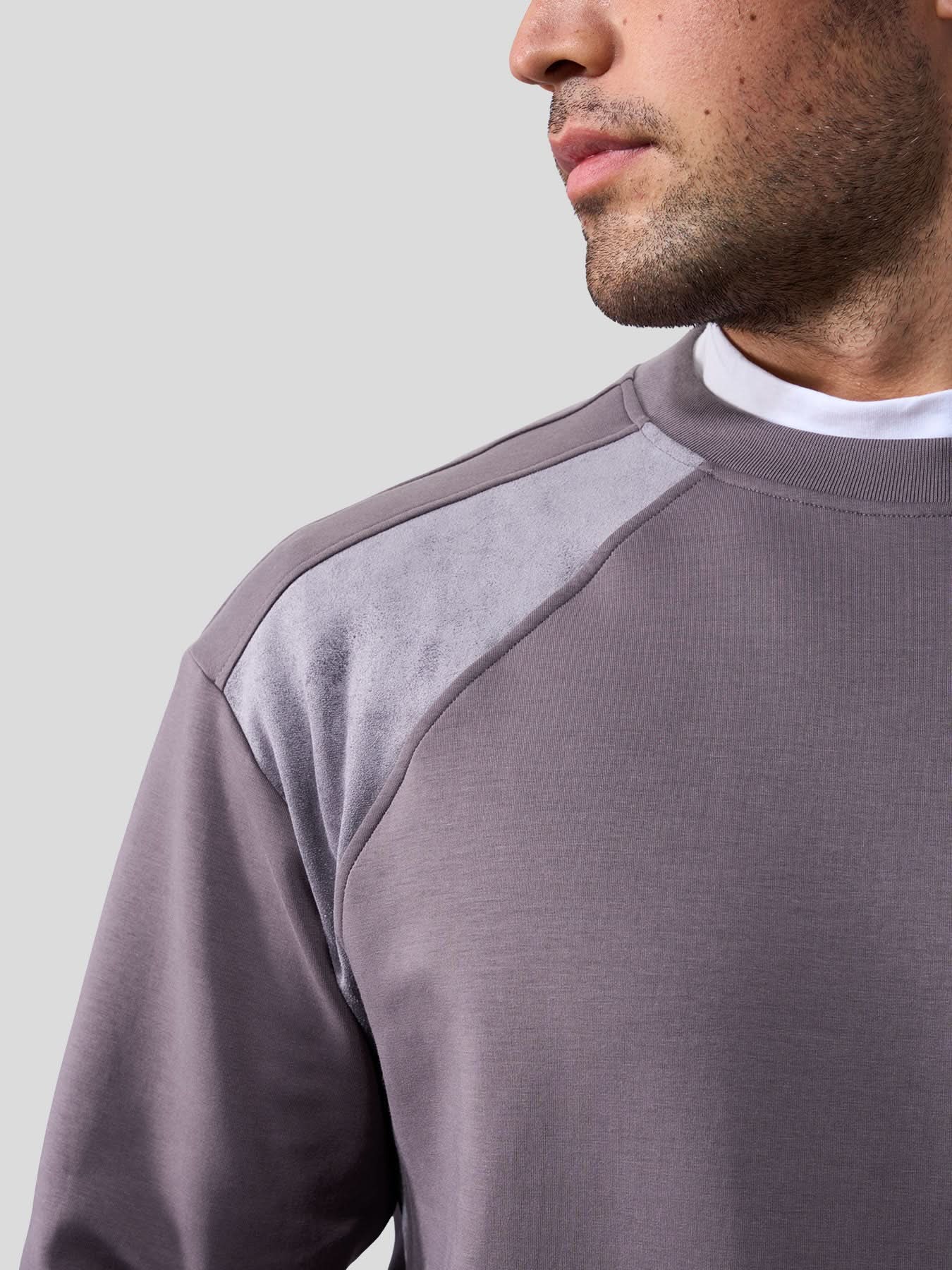 Cozyspacer Suedepatch Sweatshirt And Zip Ankle Jogger Set