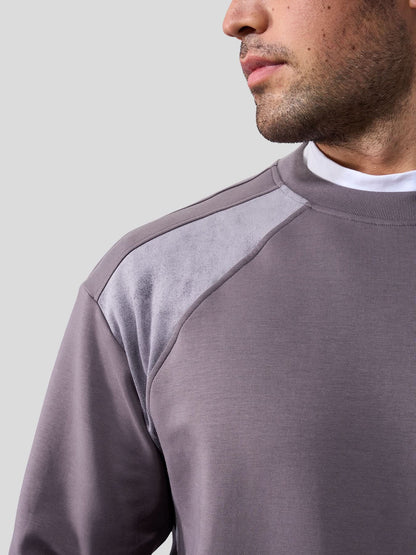 Cozyspacer Suedepatch Sweatshirt And Zip Ankle Jogger Set